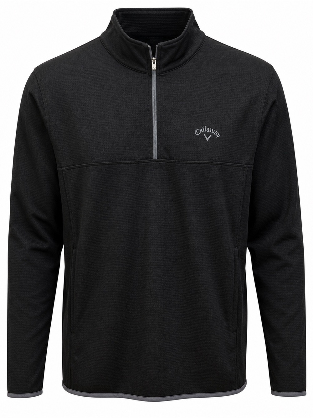 Callaway Golf ¼ Zip Pullover Jacket Black Textured Performance Layer Men’s Large